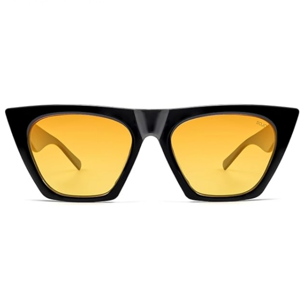 Oversized Square Cateye Polarized Sunglasses Big Frame SJ2115 Yellow - Picture 2 of 5